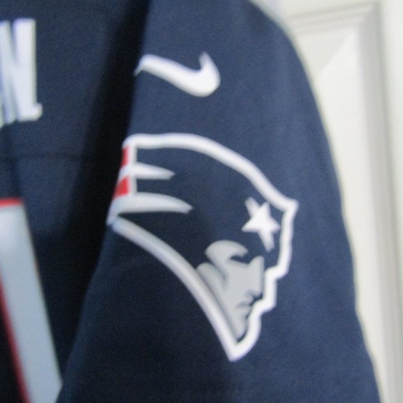 Julian Edelman New England Patriots Blue Jersey Youth Size Large Nike On Field - Picture 8 of 8